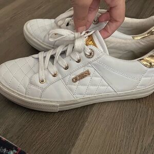 Guess White Quilted Sneakers